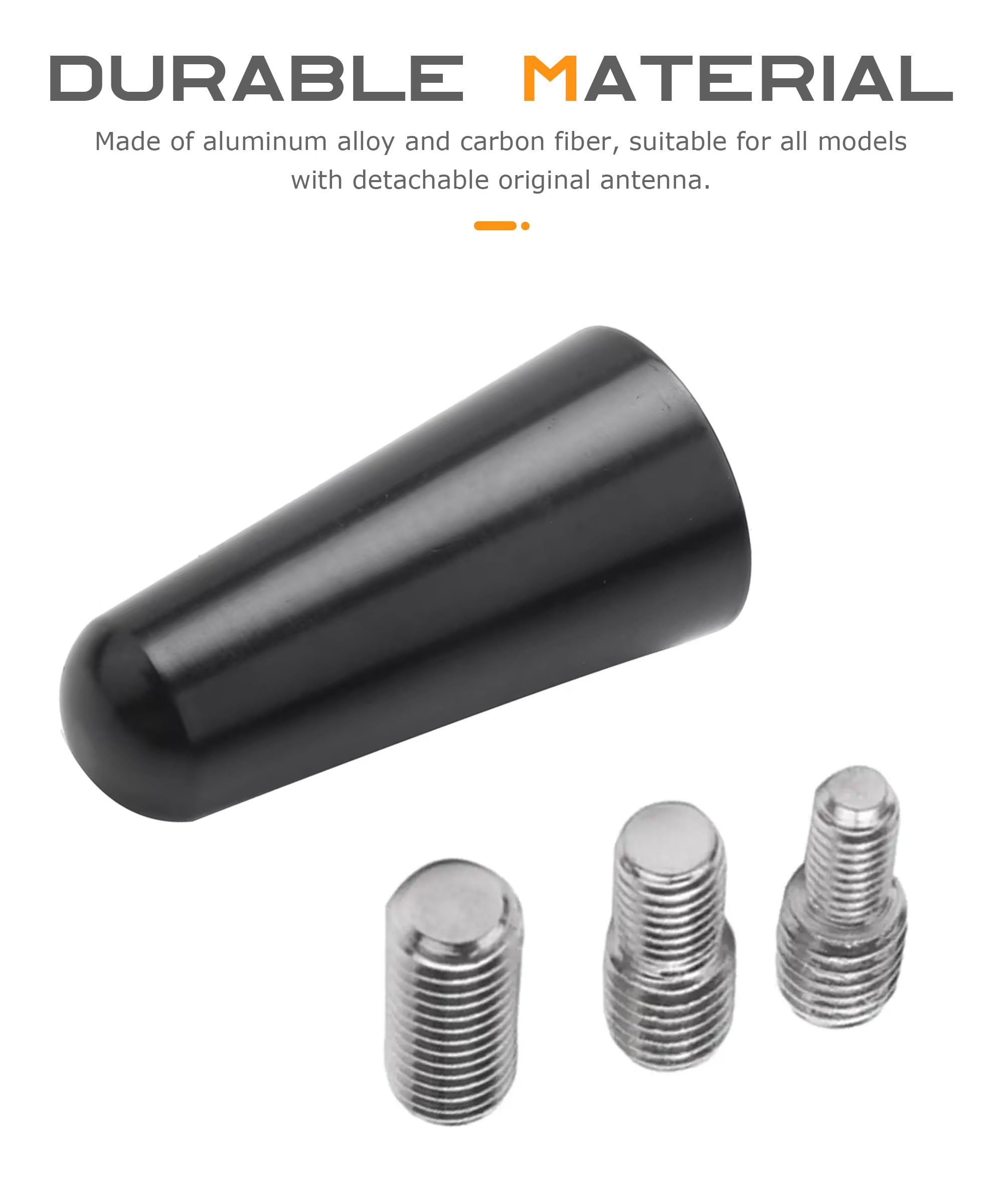 Flaconi Antena Coche,Mini Antenas Radio Coche con Adaptadores M4 M5 M6,Potente Función de Recepción FM Am,Accesorios de Automotrices,Adecuado para Todos los Modelos con Antena Original Desmontable