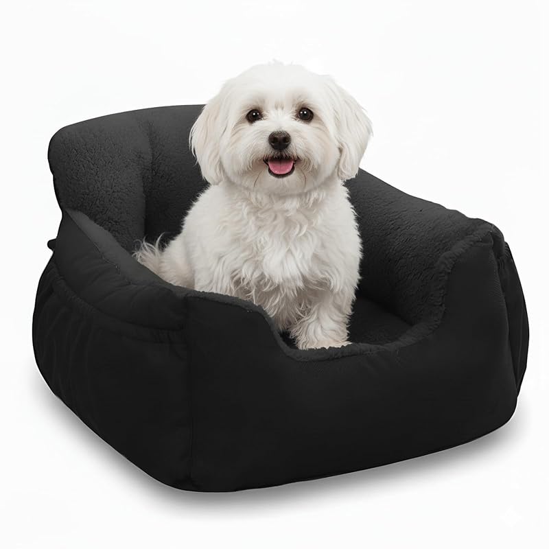 Assento elevatório para carro para cães pequenos Oiilores, reversível e lavável, cinza, 1 unidade