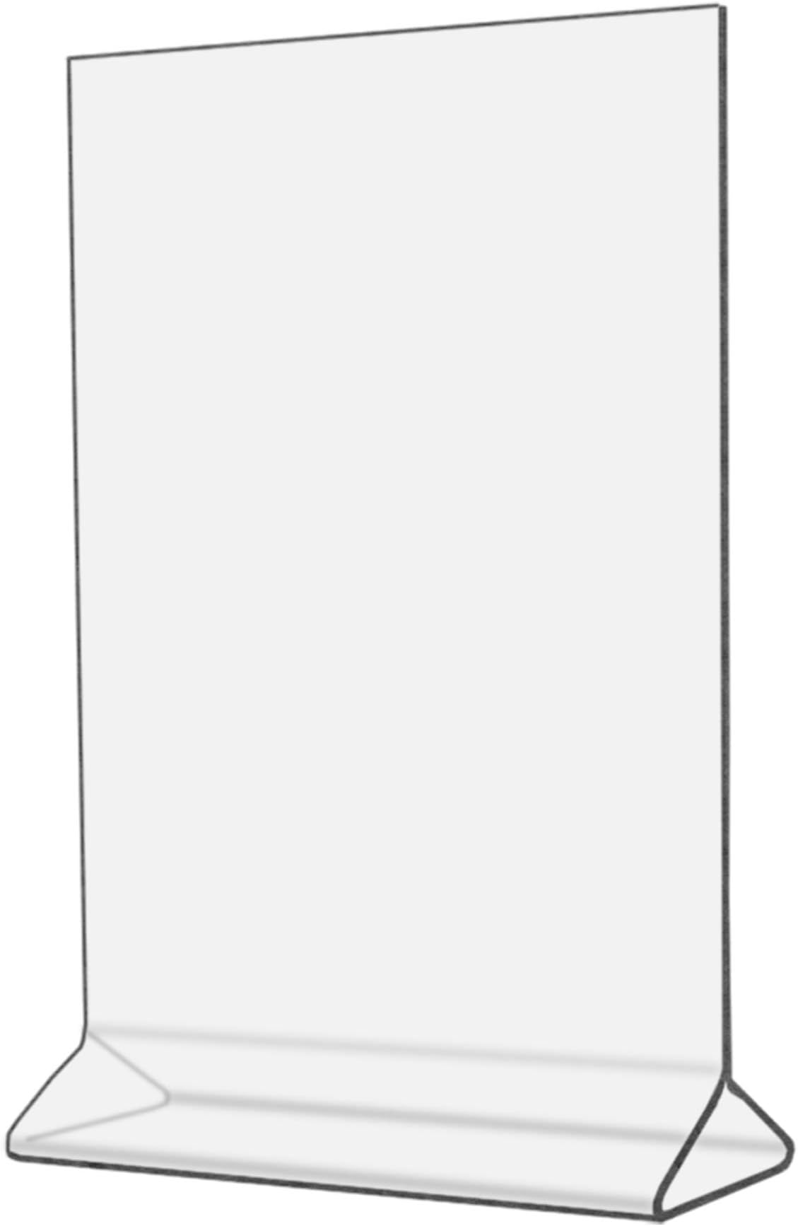 Elite Display Thick Acrylic Picture Frames 5x7, Clear Plastic Photo Frames, Sign Holders, Menu Holders, Display Stands (6-pack)