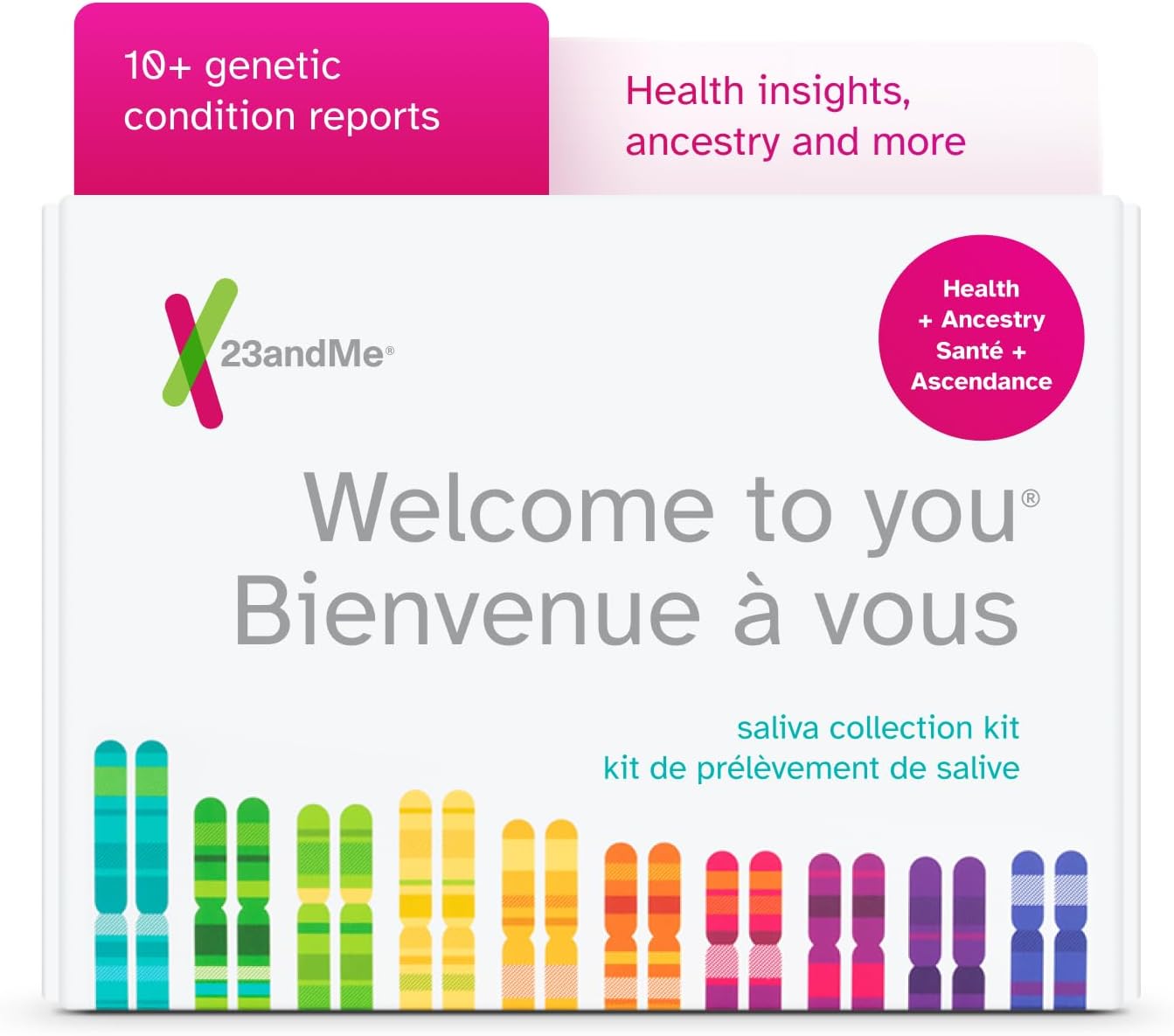 23andMe Health + Ancestry Service: Personal Genetic Test, Health Predispositions, Carrier Status, Wellness, Traits, Ancestry Reports, Lineage, DNA Test (Before You Buy See Important Test Info Below)