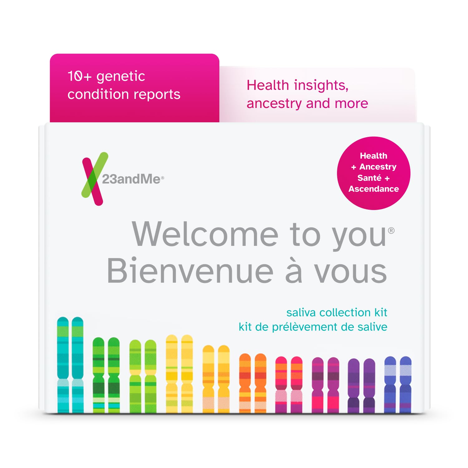 23andMe Health + Ancestry Service: Personal Genetic Test, Health Predispositions, Carrier Status, Wellness, Traits, Ancestry Reports, Lineage, DNA Test (Before You Buy See Important Test Info Below)