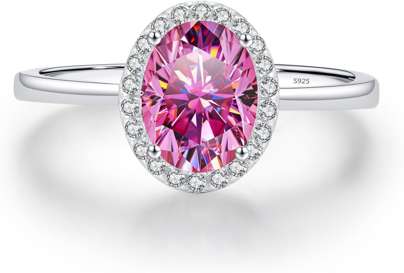 Fashion 2ct 7x9MM Oval Moissanite Ring for Women Laboratory Diamonds S925 Silver Anniversary Rings Jewelry