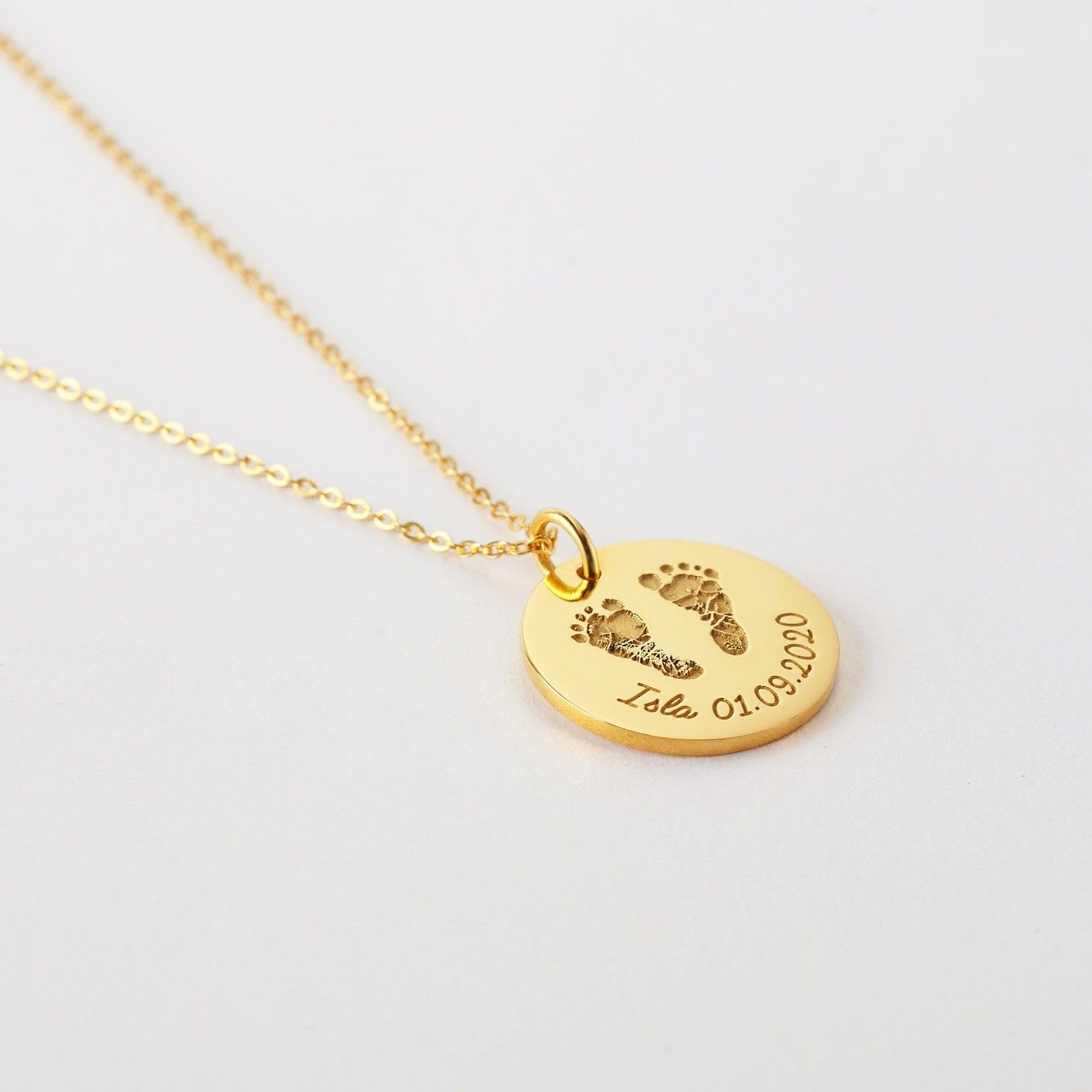 Mamá collar bebé pies, nueva mamá joya, huella de bebé nuevo collar Día de la Madre Navidad cumpleaños aniversario fiesta prenatal