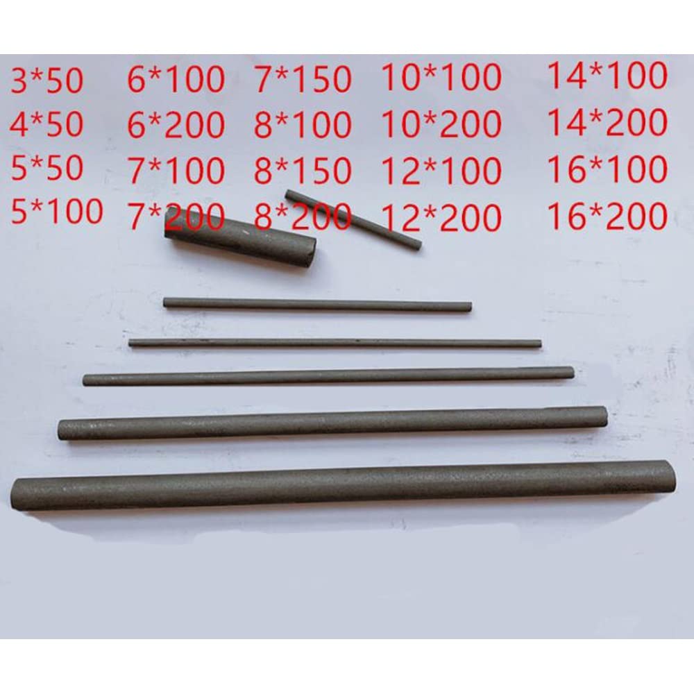Électrodes cylindriques en graphite-carbone, 5 pièces de 200 mm, électrodes conductrices pures à 99,99%(8mm)