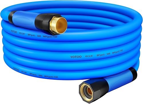 Miniatura 10 de YOTOO Manguera de agua híbrida resistente para jardín de 58 pulgadas por 3 pies, 150 PSI, resistente a las torceduras, flexible para todo tipo de