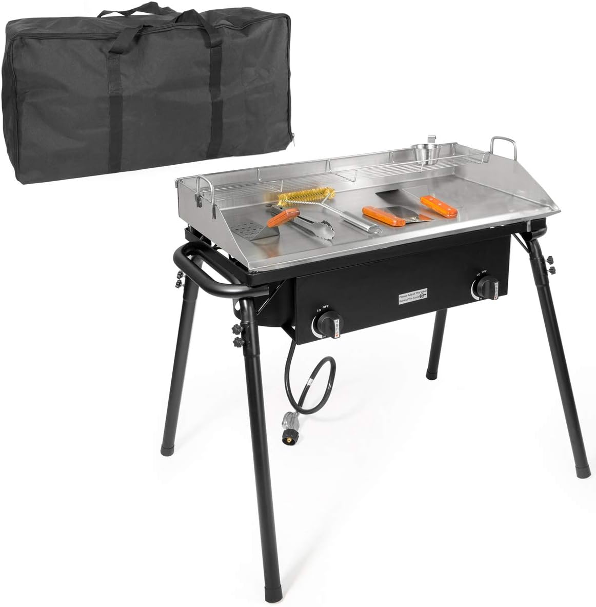 XtremepowerUS 95524 Outdoor Propane Griddle Set Camping Stove, Black