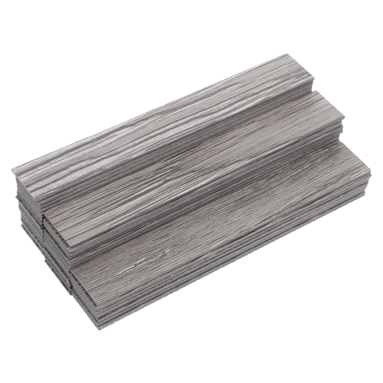 40Pcs Grey Wood Doll House Flooring Miniature Floor Tiles for Doll House Accessories Diy Crafts Durable Dollhouse Floorboards