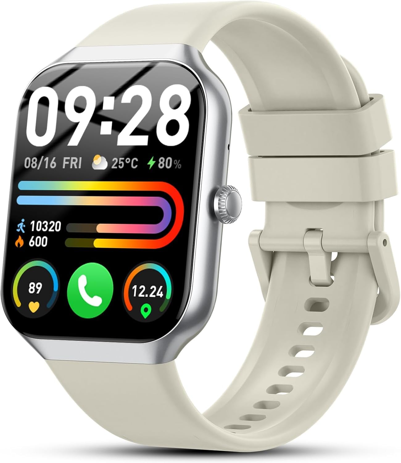 Motast Reloj Inteligente para Hombre y Mujer, con Monitor de frecuencia cardíaca, IP68, Impermeable