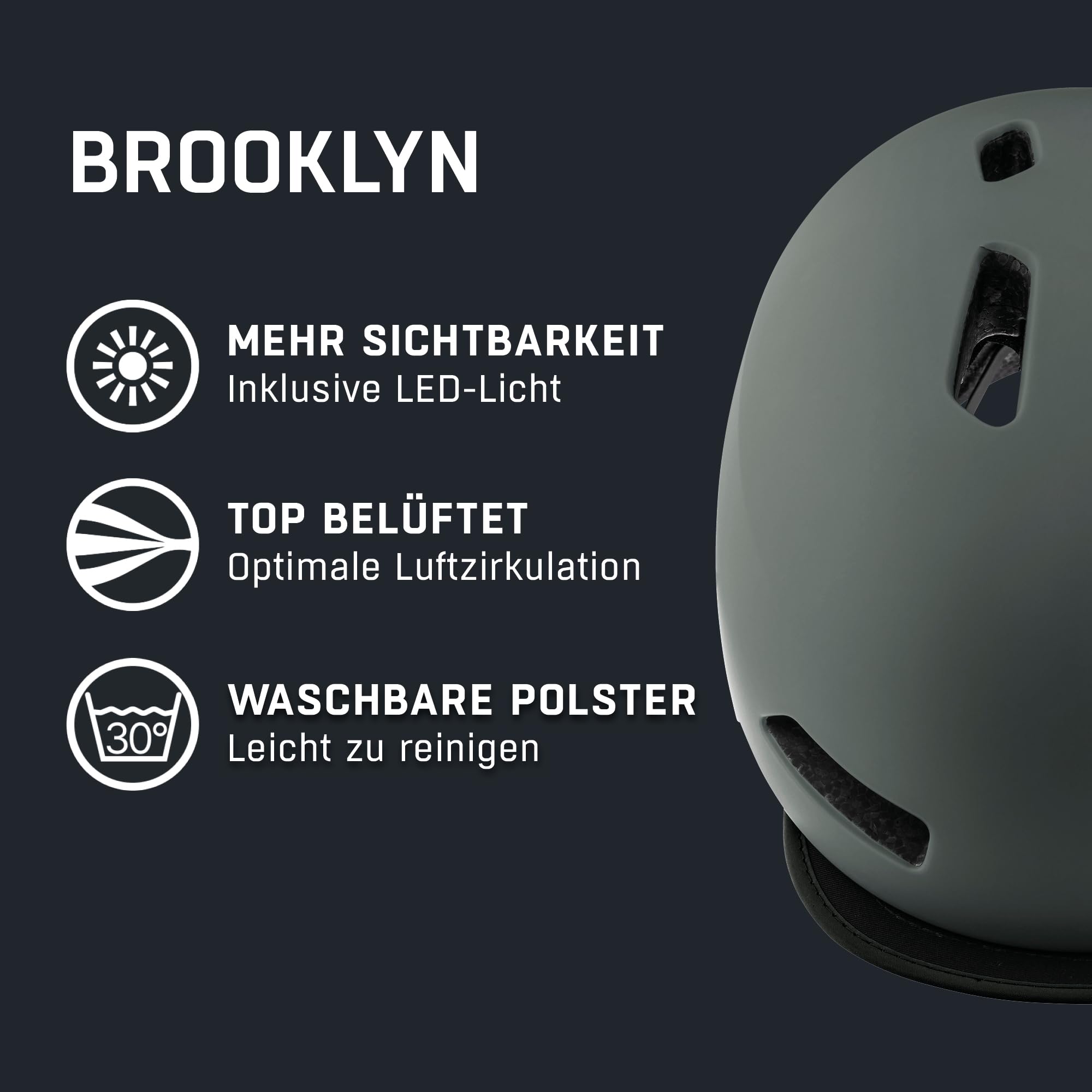ALPINA Brooklyn, Casco da Bicicletta Unisex Adulto