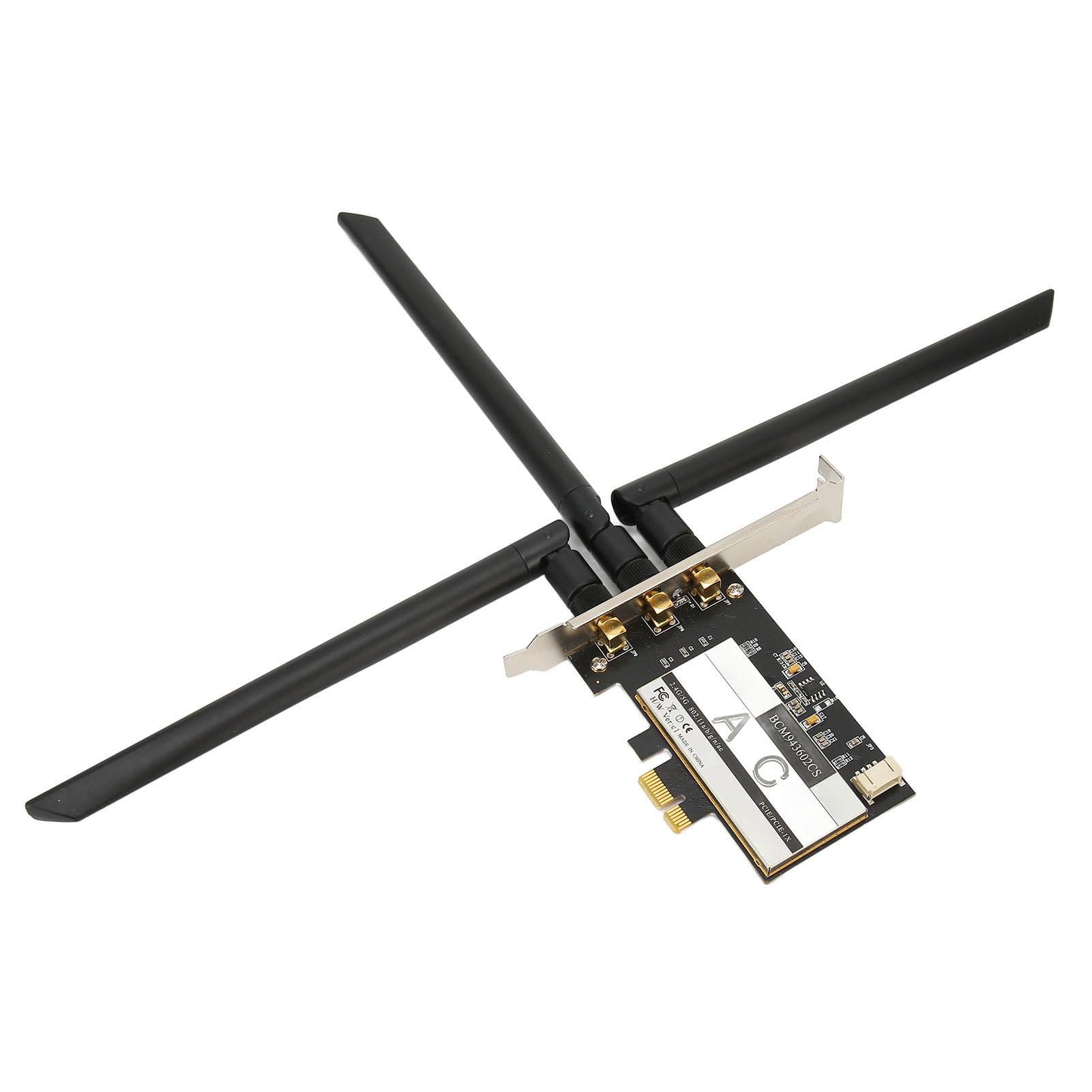BCM943602CS Carte PCIE avec 3 antennes 1750Mbps 2.4Ghz 5Ghz 4.0 pour 11, OS