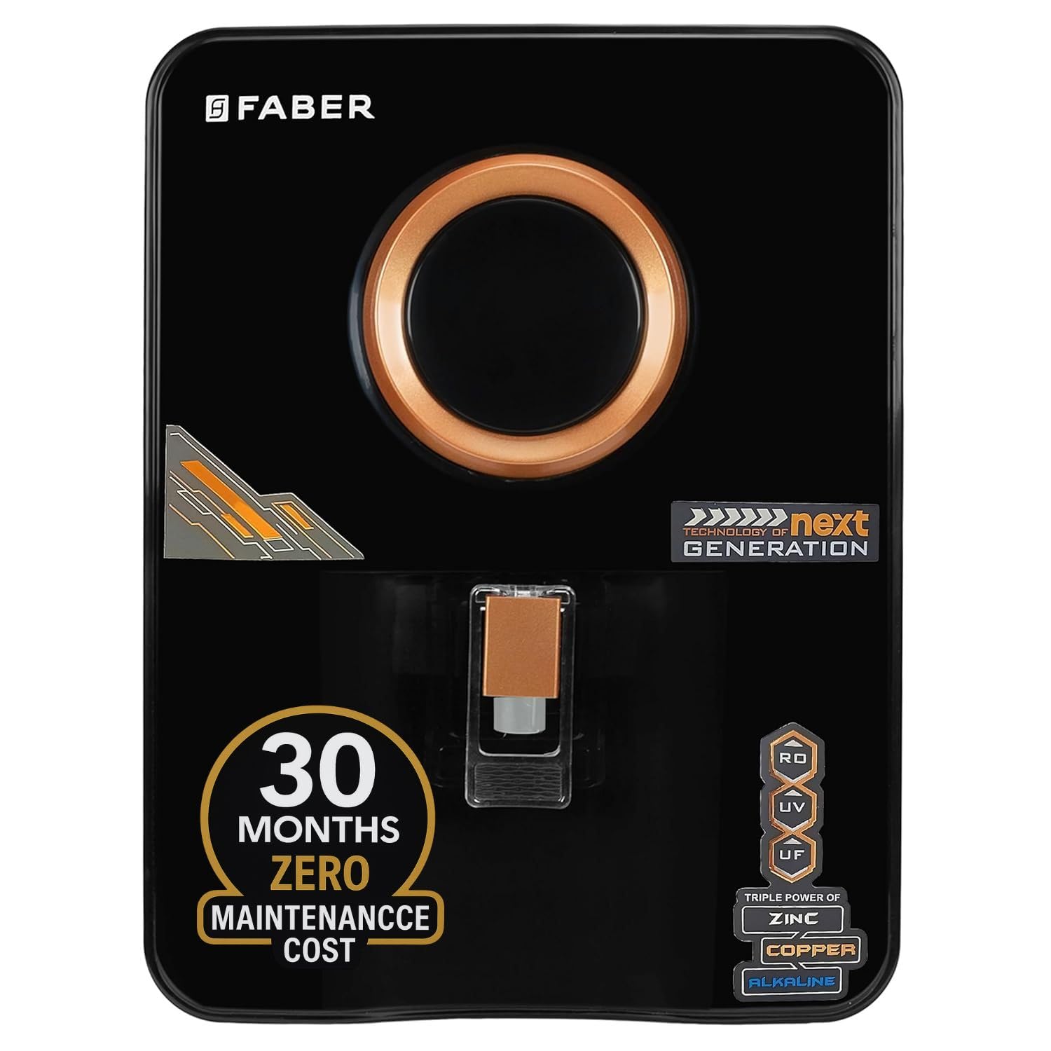 Faber Altroz Gold 10-Stage RO Water Purifier| 10L Tank| 40% Water Savings| RO+ UV+ UF+ ALKALINE+ COPPER+ ZINC | 30 Months Warranty | 2500 PPM | Suitable for all Water Sources | FWP Altroz Gold-image-16