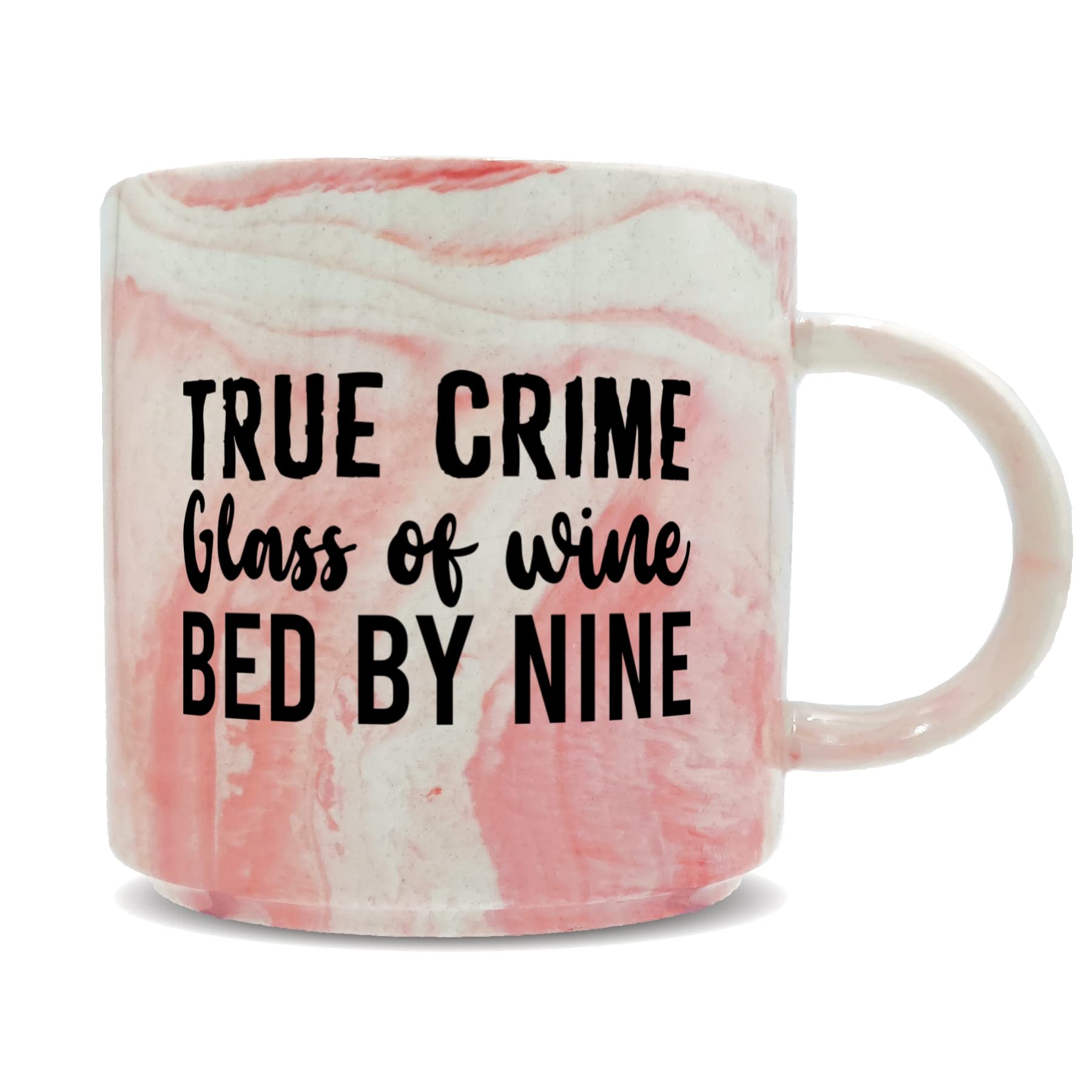 Hippowarehouse True Crime Glass of Wine Bed by Nine Printed Mug Various Colour Options Ceramic Cup Kitchenware 11oz