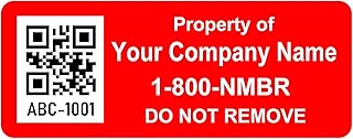 0.75"x2.0" Destructible Labels - Asset Tags (500)