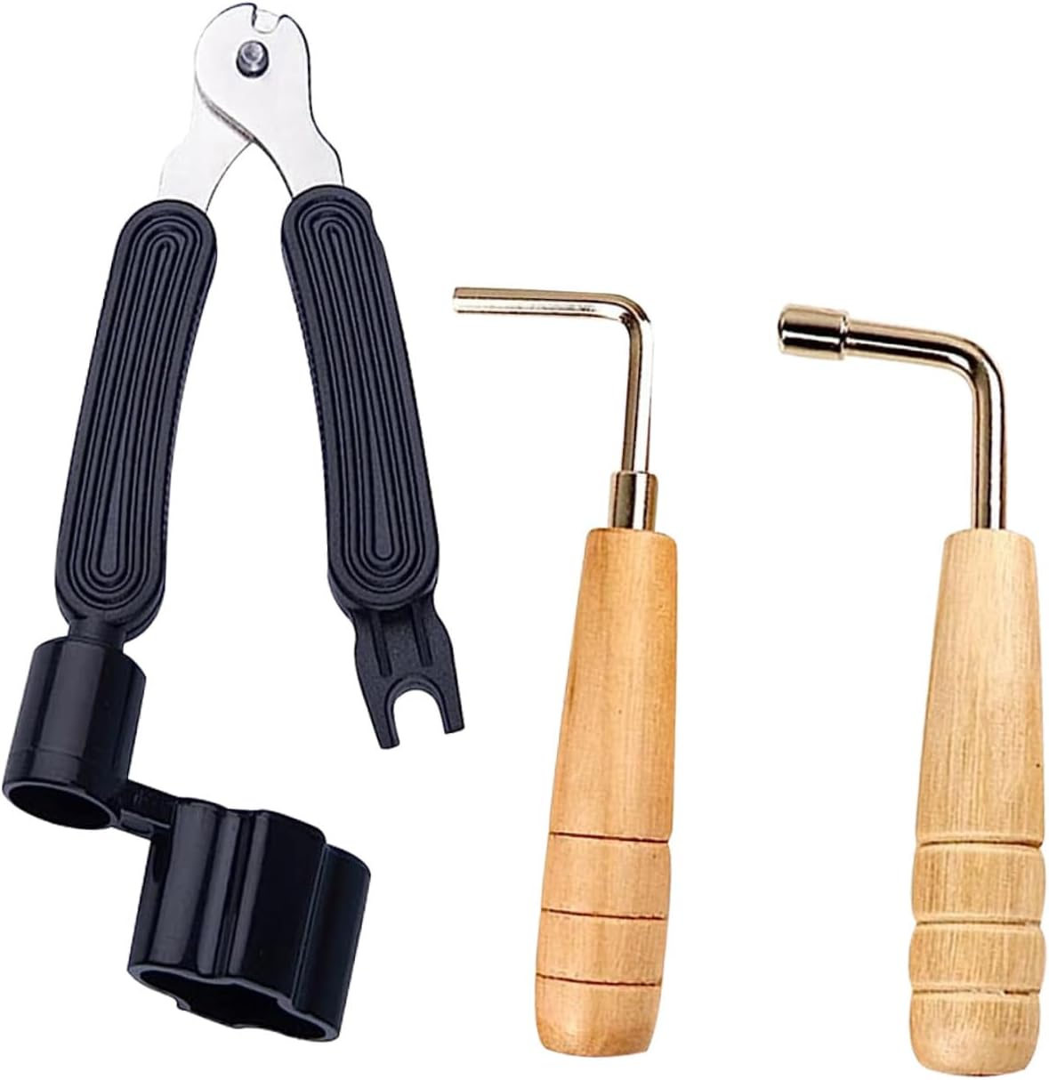Zerodeko Multi-purpose Guitar Repair Tool with String Winder Cutter and Bridge Pin Puller Portable Compact Design for Electric Guitar Bass Banjo Mandolin Restringing and Maintenance