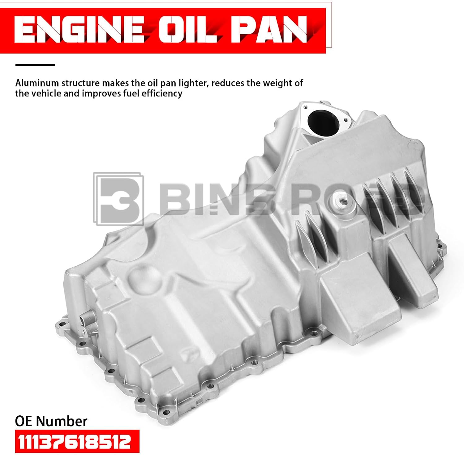 11137618512 Aluminum Engine Oil Pan with Oil Pan Gasket Compatible with BMW 228i 320i 328i 428i 528i X1 Z4 F22 F23 F30 F31 F33 F34 F36 F10