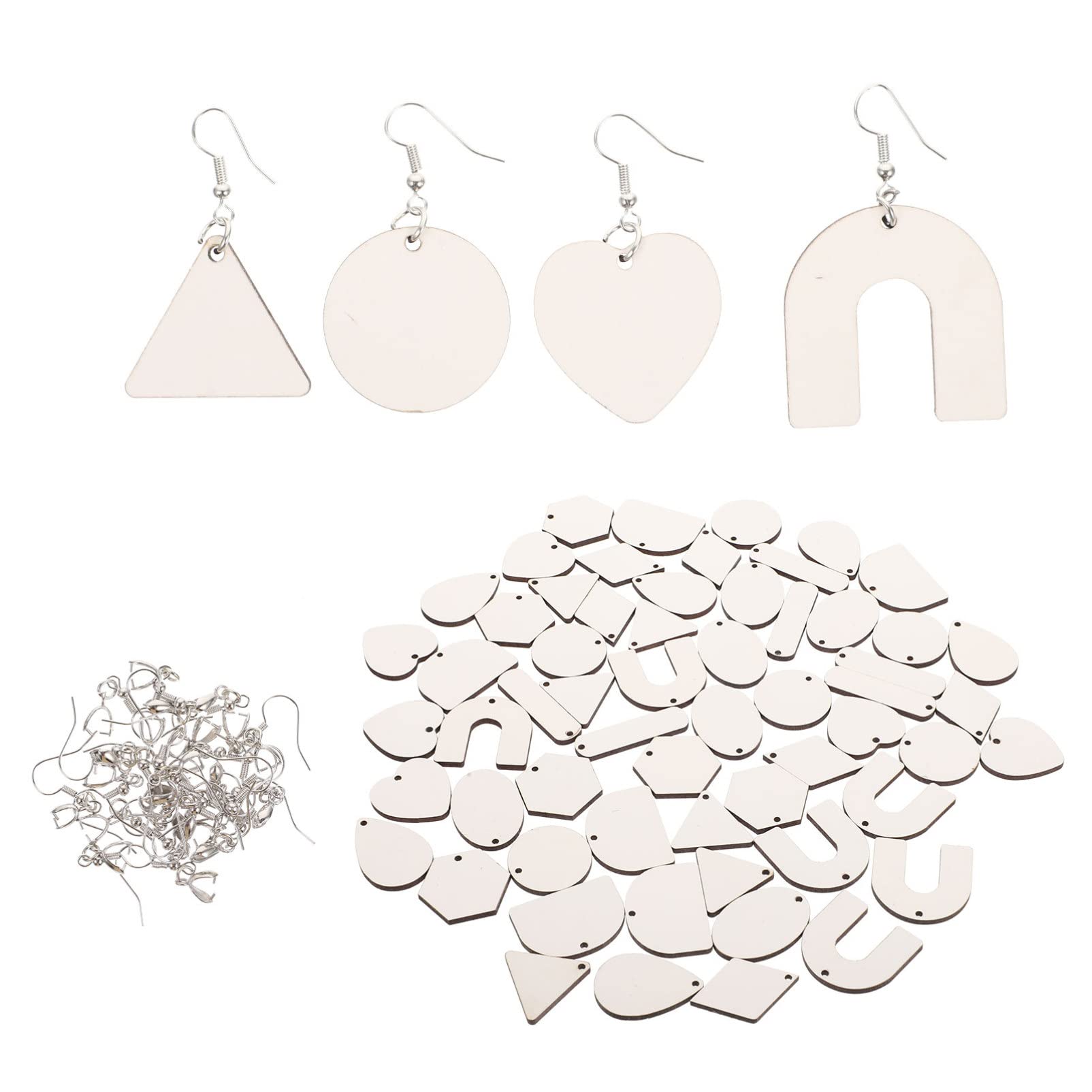 Uonlytech 2 Sätze Sublimations Ohrringe Diy Material Kit für Handgemachte Ohrringe Doppelseitige Druckvorlagen Eleganter Schmuck für Kreative Bastelprojekte