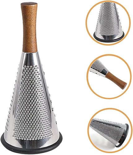 Miniatura 6 de FUNOMOCYA Rallador de cocina, rallador de zanahoria, triturador de patatas, trufa, queso, rebanador de queso, rallador de queso con asa, rallador