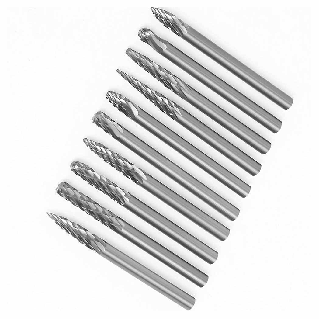 UPTODATETOOLS 10Pcs 3x3mm Tungsten Carbide Drill Bits Set Rotary Burrs Metal Diamond Grinding Milling Cutters Drill Bit CNC Engraving Abrasive Tools (B0D6K2BXL8) Amazon Price History, Amazon Price Tracker
