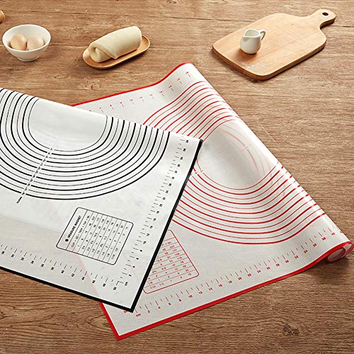 Heaven2017 Silicone Baking Mat Dough Kneading Pad Non-Stick Macaron Pastry Cookie Bun Baking Mats Red 26 X 29Cm #TOP3
