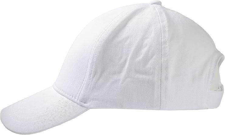 Perlotus Plain White Sports Men's Women's Cap Hat