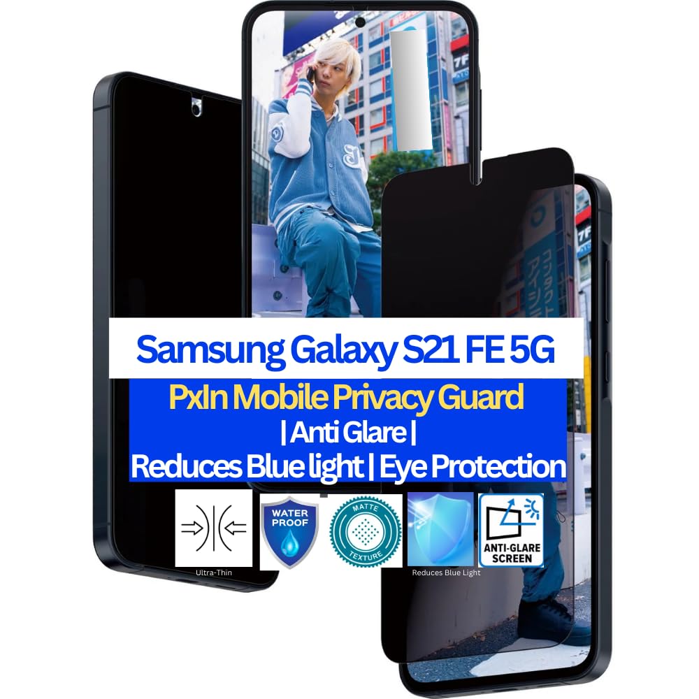 PxIn Mobile Privacy Guard compatible with Samsung Galaxy S21 FE 5G| Mobile Privacy screen protector | Anti Glare | Anti Spy Protector | Reduces blue light | Self healing from scratches | Eye Protection (B0D3WPL2H9) Amazon Price History, Amazon Price Tracker