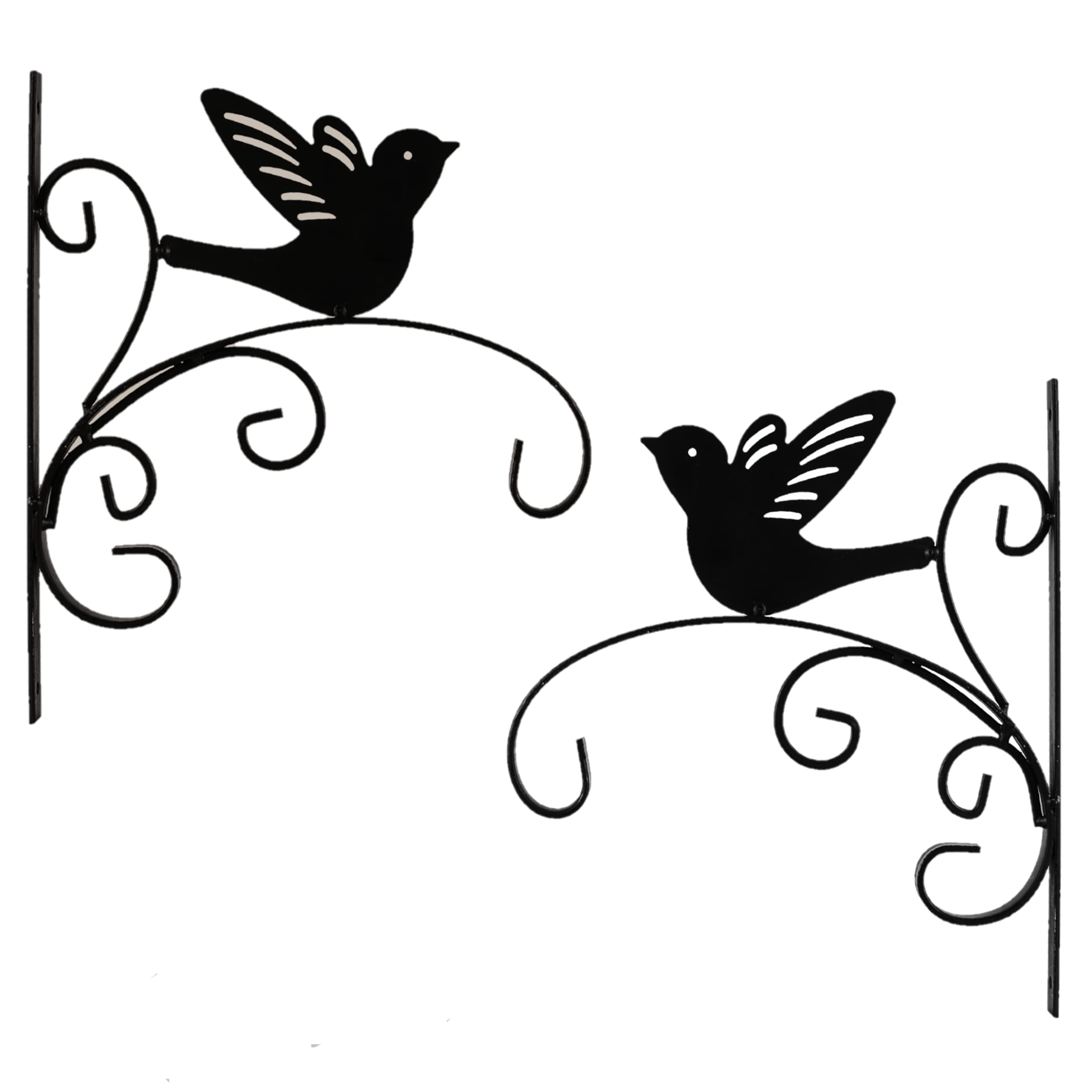 Sharpex Wall Mounted Metal Bracket | Decorative Wall Hook Plant Hanger for Hanging Pots, Bird Feeders, Flower Baskets, Planters, Lanterns, Lamps, and Wind Chimes for Indoor/Outdoor Use (Black, 2 Pc)-image-30