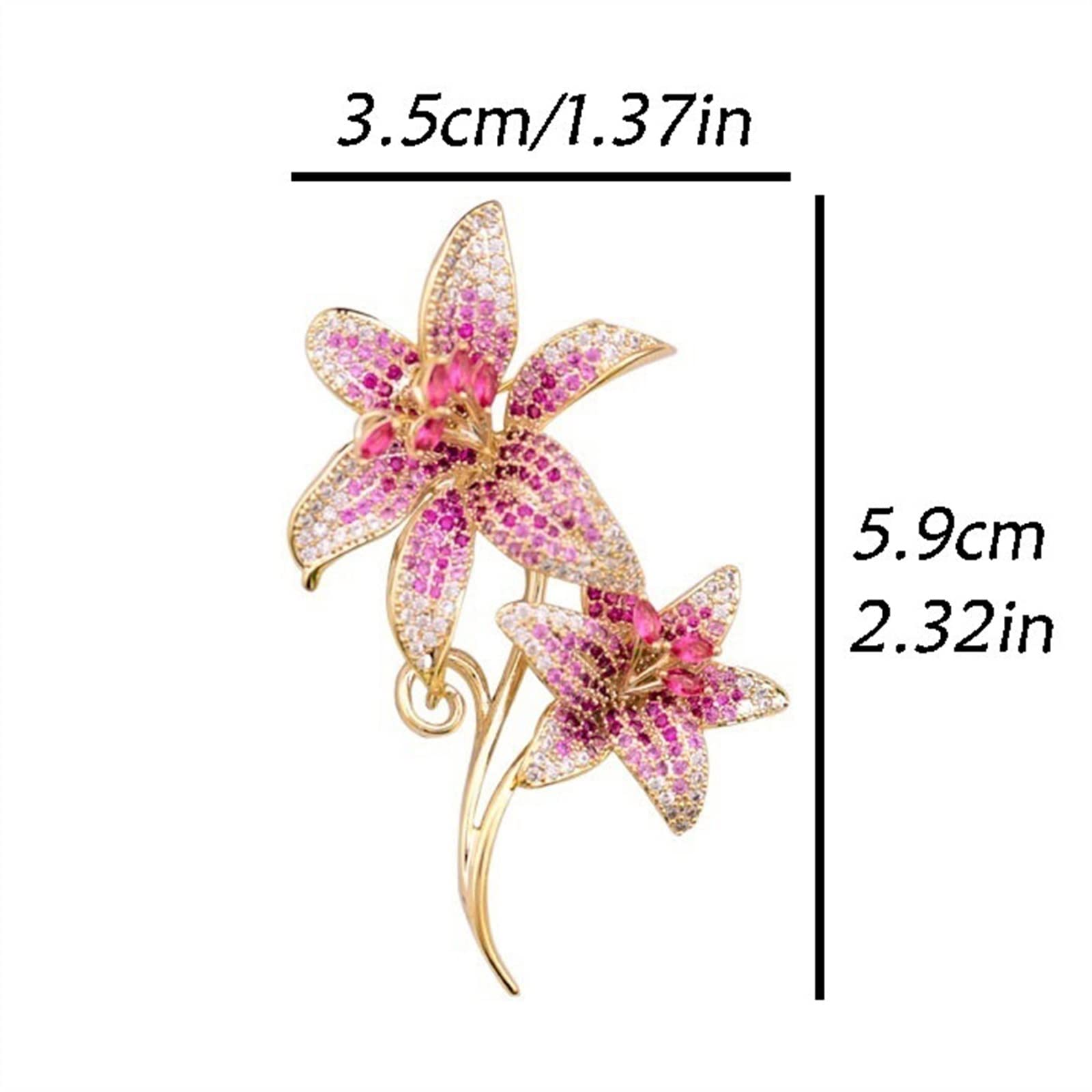Spille da Donna Spille di Lusso con Giglio Spille di Fiori Eleganti Moda Versatile Accessori per Costumi Classici Spilla
