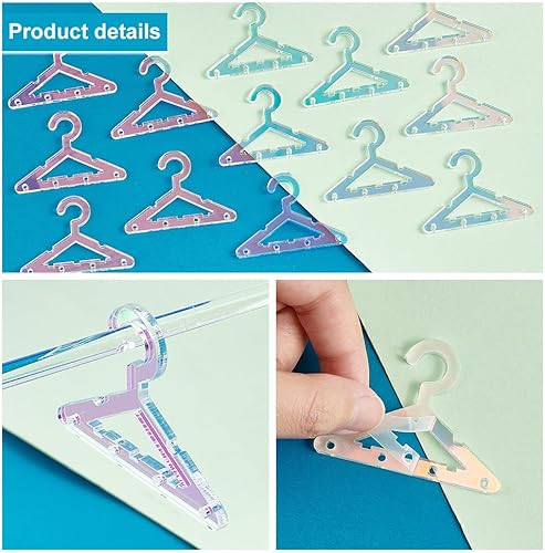 Miniatura 4 de PH PandaHall 30 piezas de colgador de pendientes de ropa con forma de soporte para aretes, collar, mini percha, exhibición de joyas, organizador