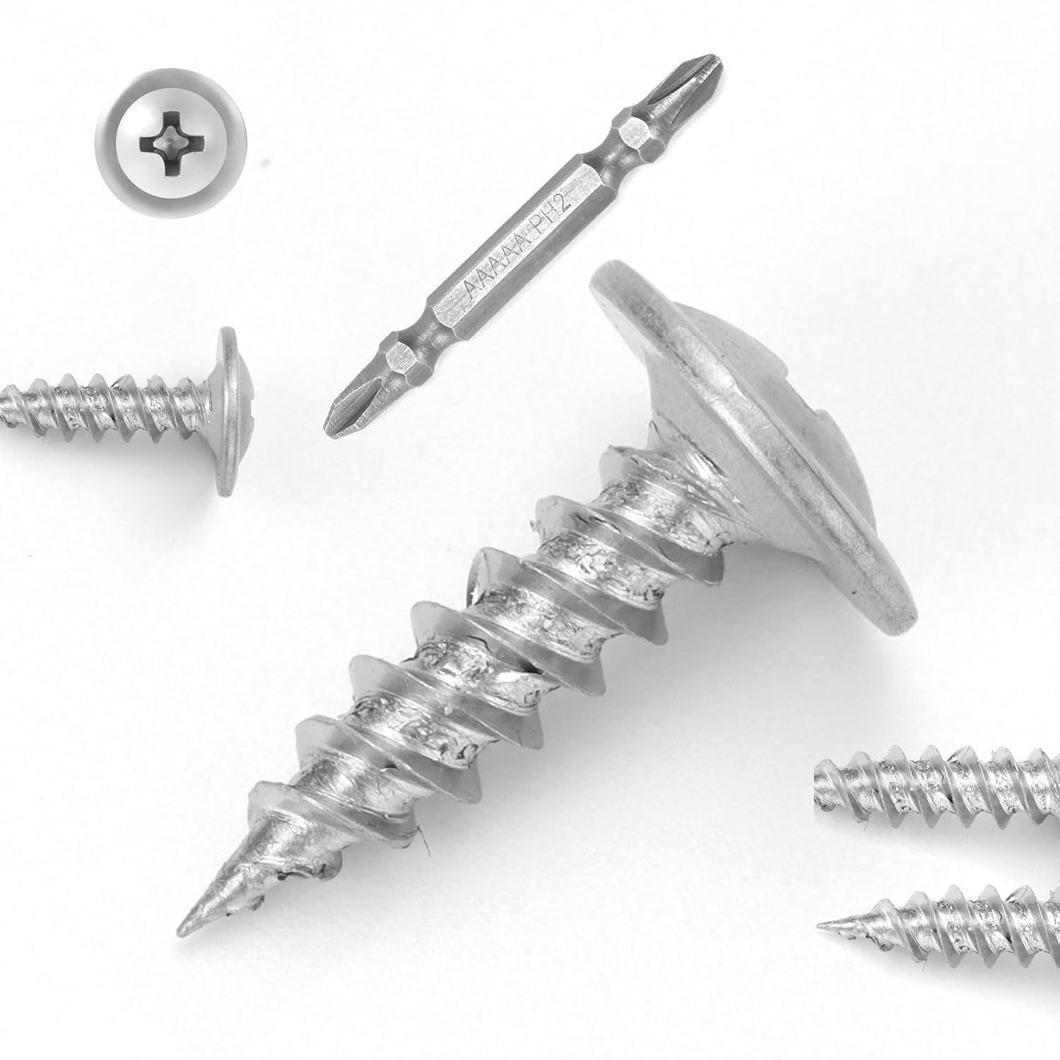 410 Stainless Steel Phillips Truss Head Wood Screws, 8x5/8’’ Self Tapping Screws (200Pcs)