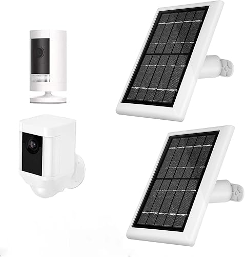 Cargador de panel solar para cámara de anillo, paneles solares de 5 W para cámara de anillo de palancaproyector de batería, foco de cámara