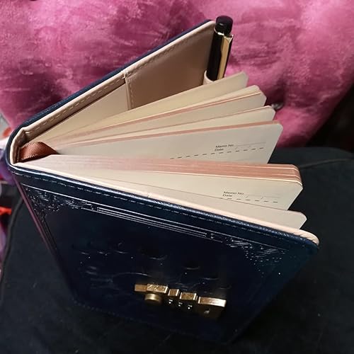 Miniatura 3 de ZXHQ Diario con cerradura para mujeres y hombres, tamaño A5 de 240 páginas con cerradura con bolígrafo, diseño de borde vintage, cuaderno de
