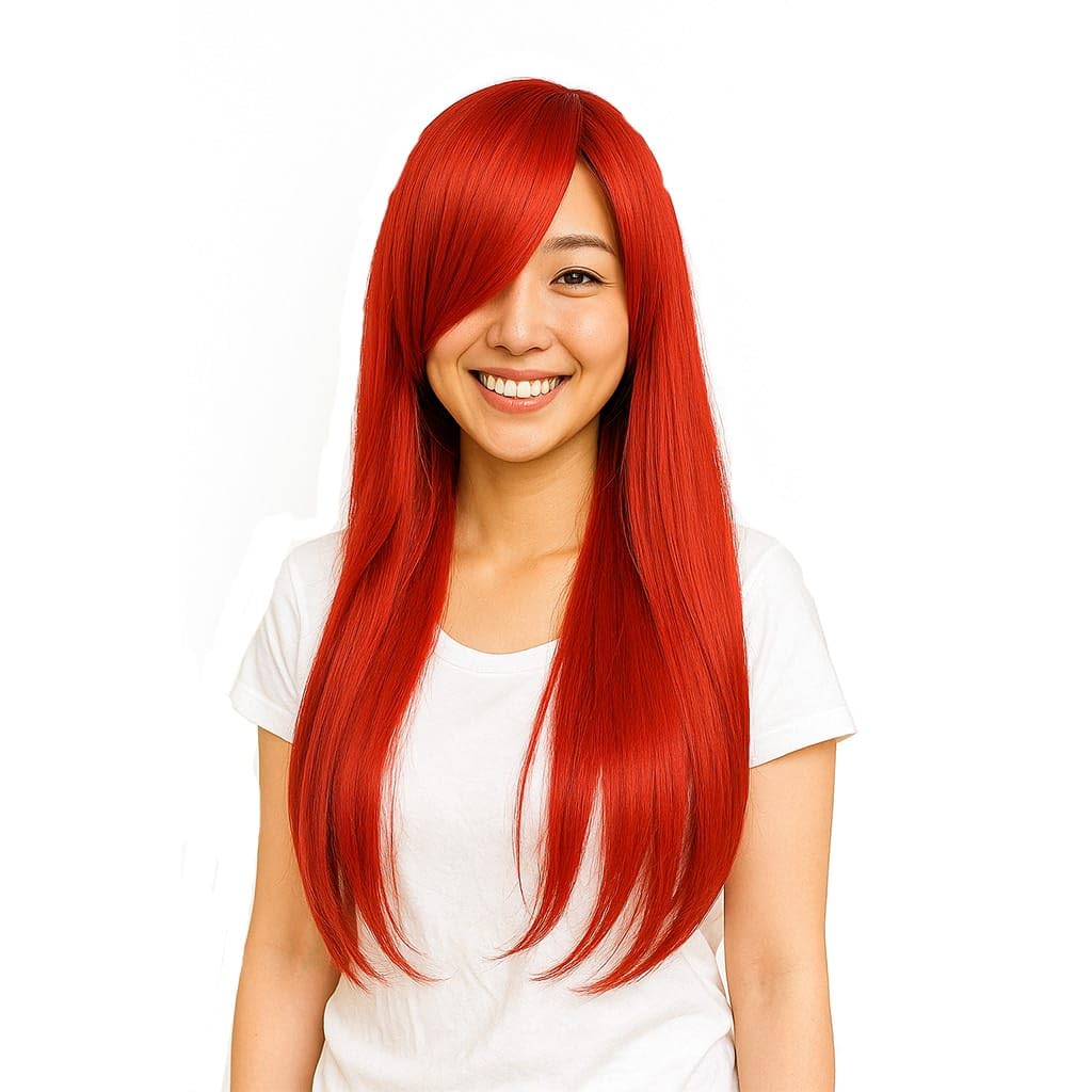 Amazon.co.jp: [Schicksal.]ウィッグ コスプレウィッグ 赤髪 レッド
