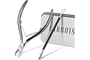 Larbois Cuticle Trimmer and Cuticle Pusher Set: Precision Manicure Tools for Flawless Nails