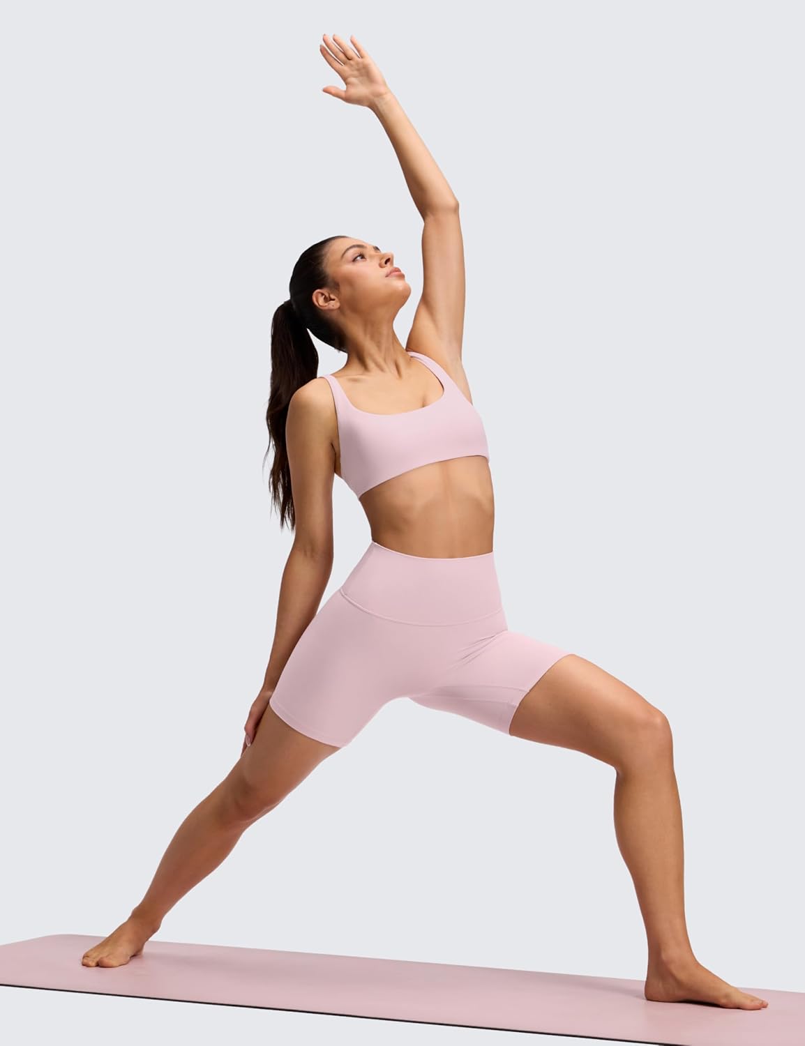CRZ YOGA Butterluxe No Front Seam Biker Shorts 6" - High Waisted Lounge Pilates Workout Athletic Womens Buttery Soft