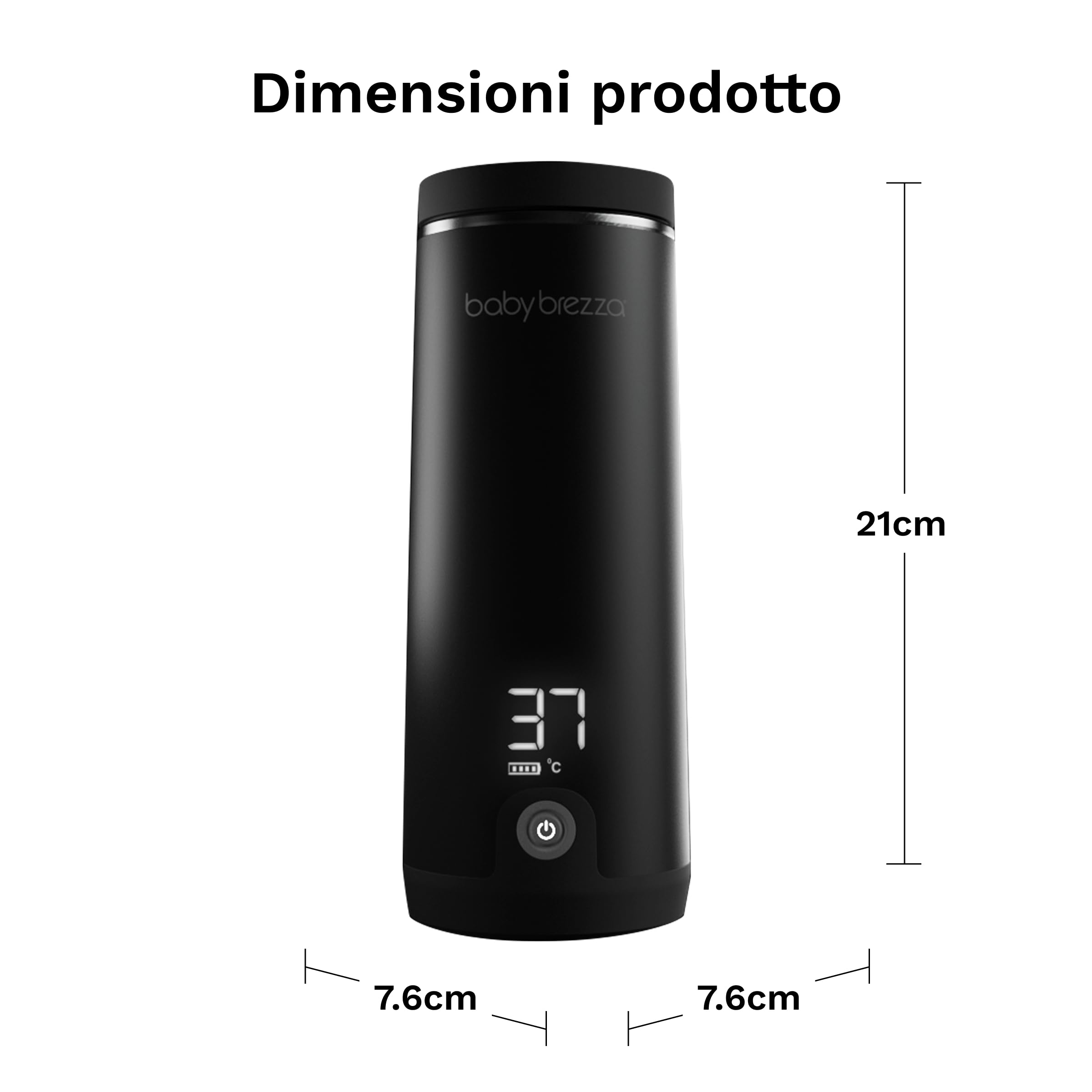 Baby Brezza Superfast Portable Bottle Warmer Scaldabiberon portatile – 67% più veloce – scalda Latte materno da viaggio e Scaldabiberon – sicuro – Riscaldamento uniforme – fino a 8 Biberon – nero
