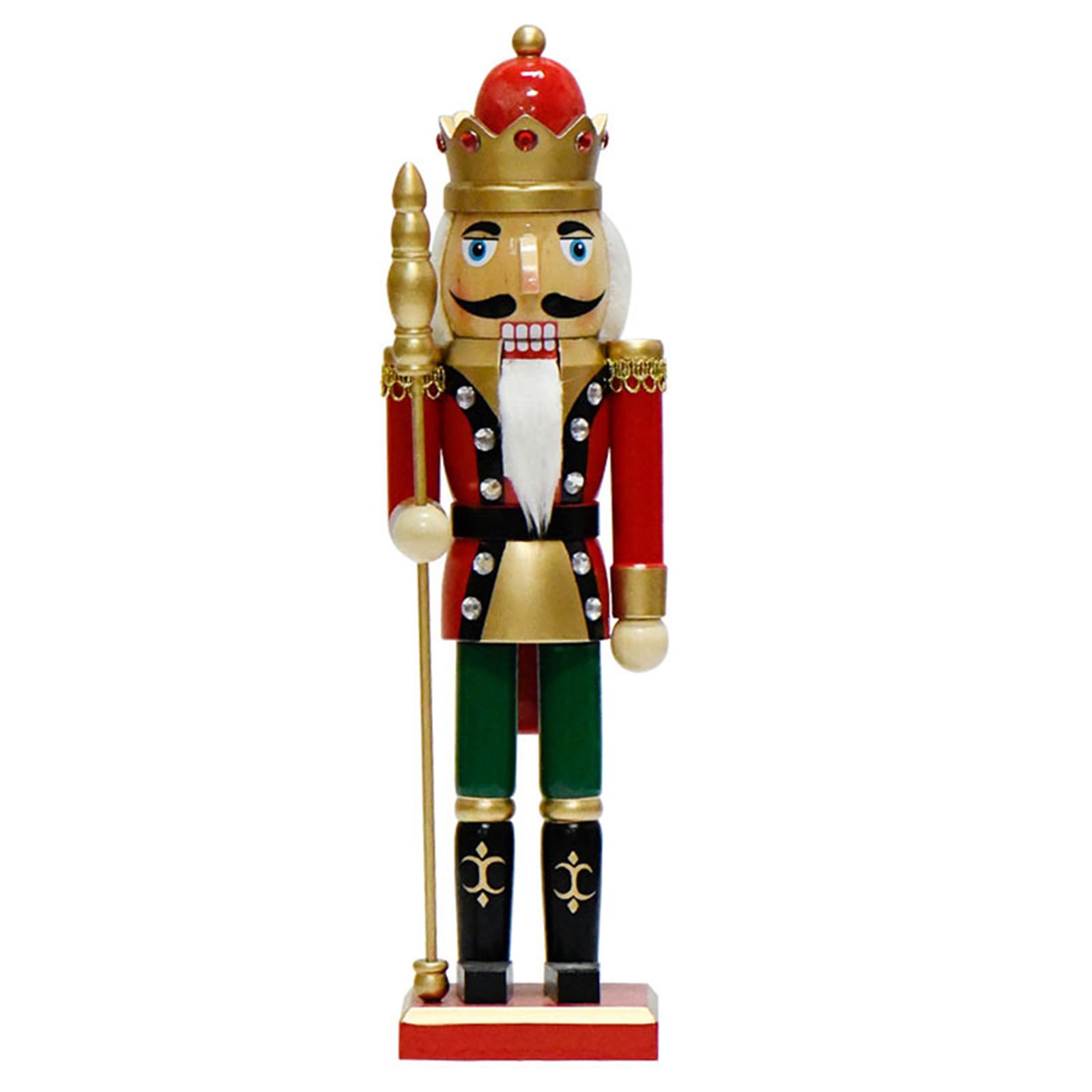 Hsioluted 1PC Christmas Nutcrackers Wood Nutcrackers Soldier Puppet Display Ornament for Kitchen Christmas Decorations Soldier Figure