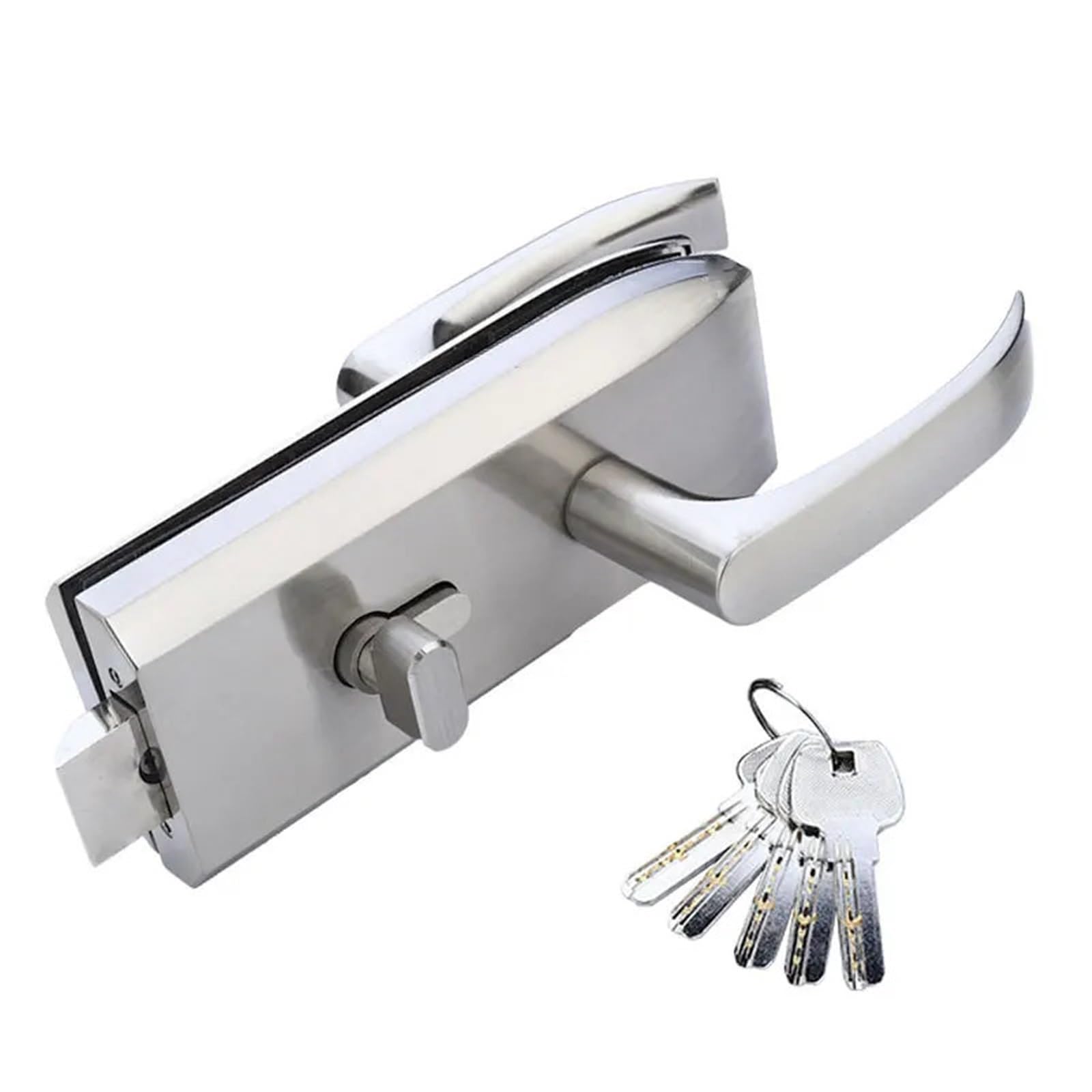 Serrure de porte en verre 10-12mm coulissante en alu pour séparation de bureau