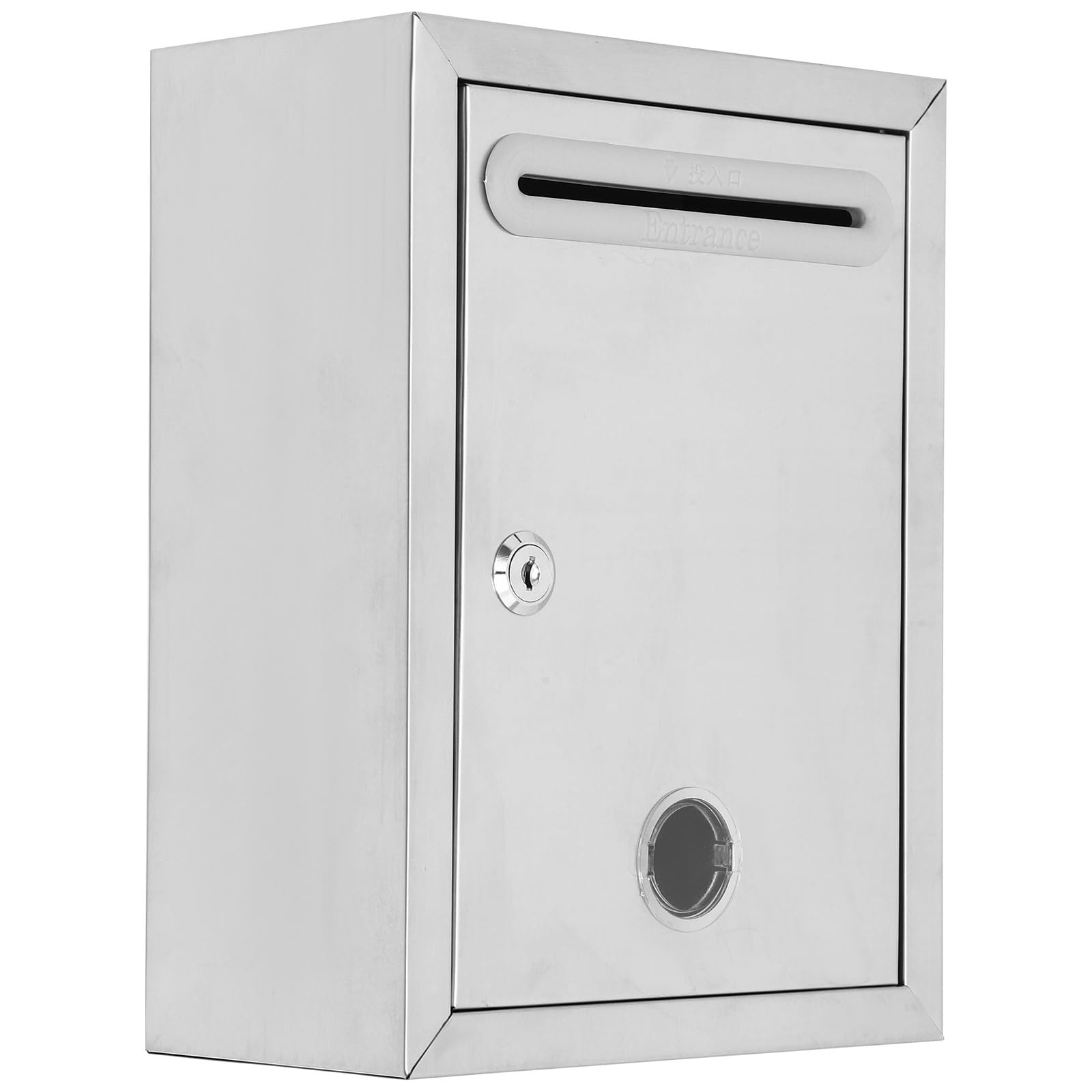 Boîte aux lettres murale en acier inoxydable épais à grande capacité