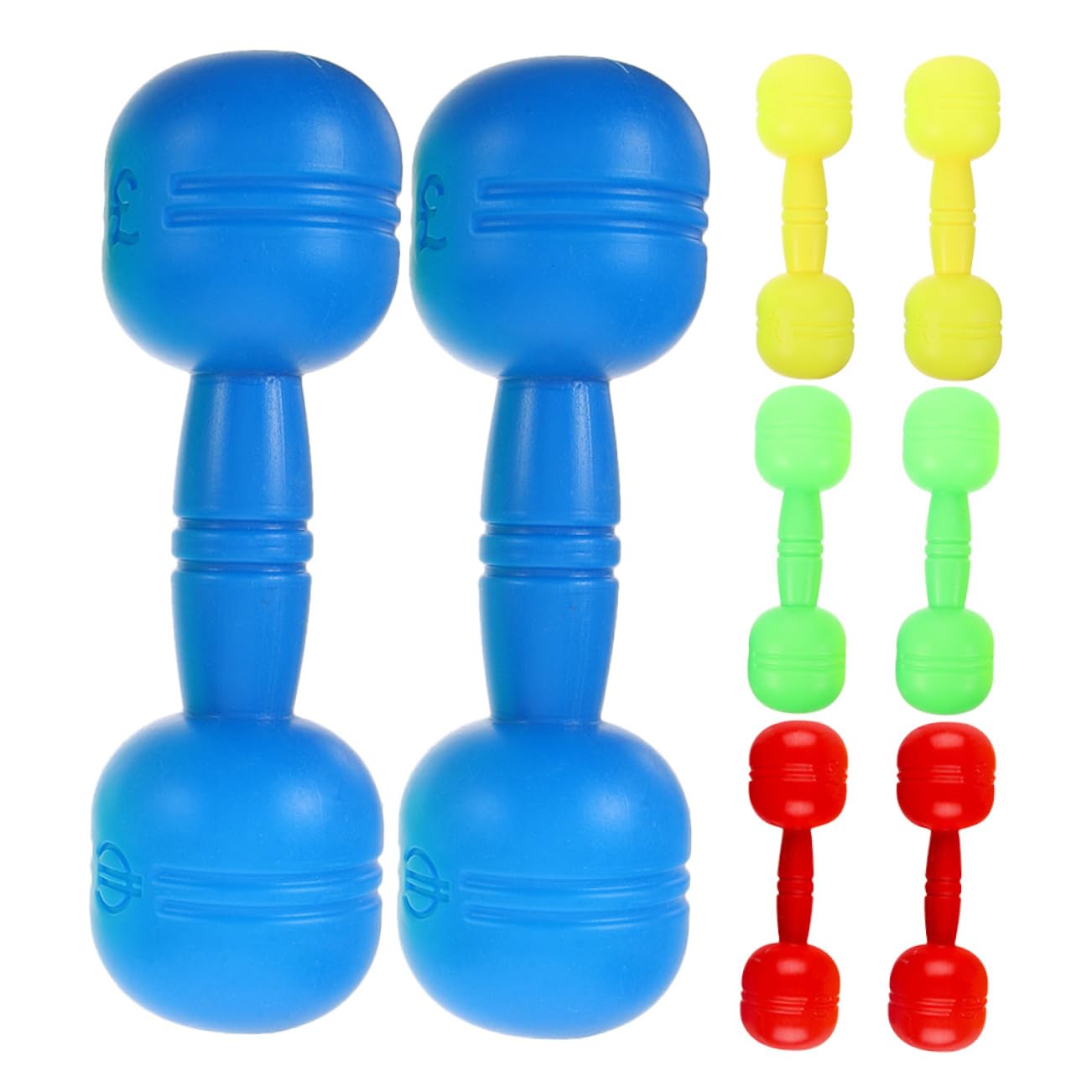 Mancuernas de PVC infantiles con mango ergonómico y sonido estimulante para niños 8