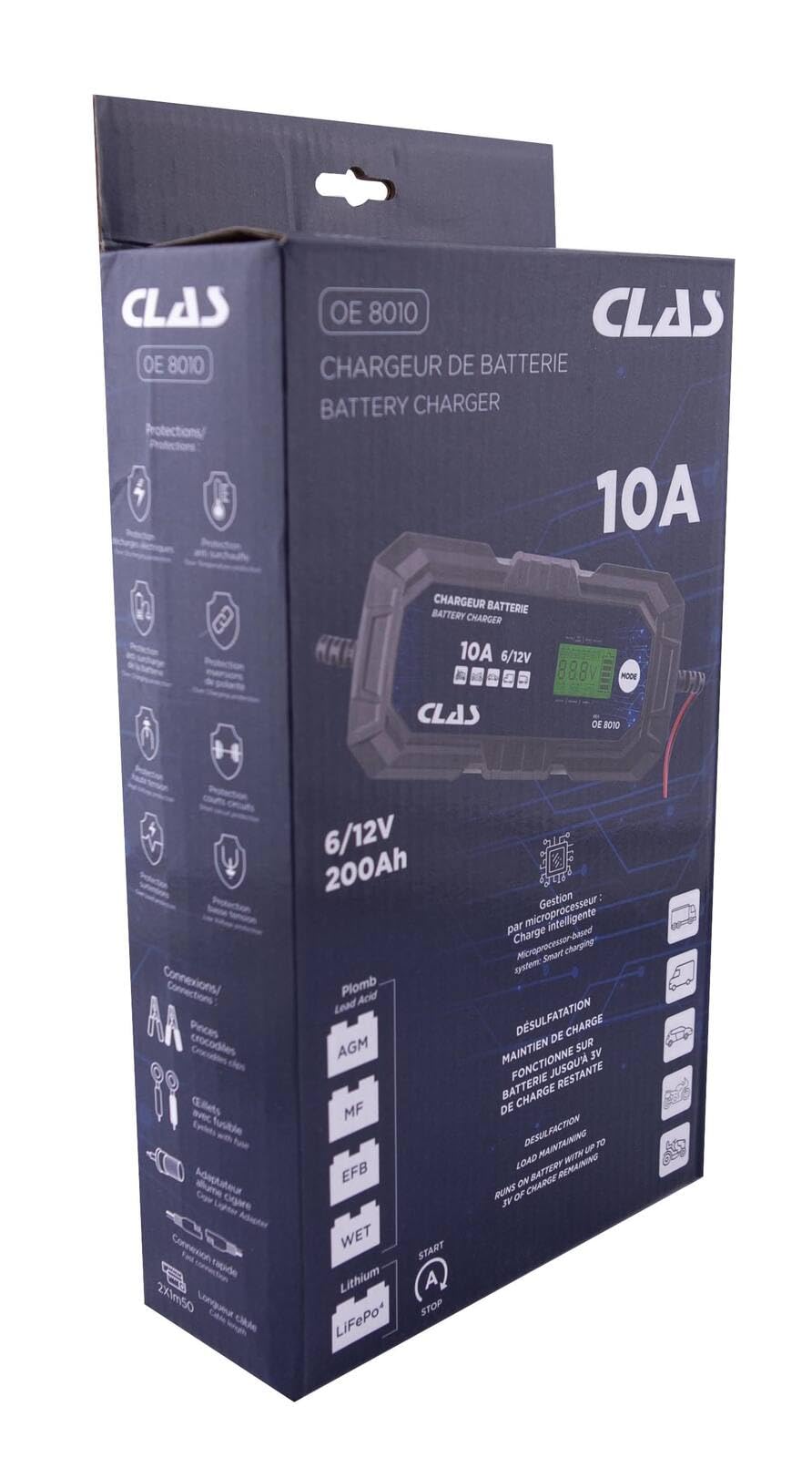 Chargeur de Batterie 10A - OE 8010 - CLAS Equipements