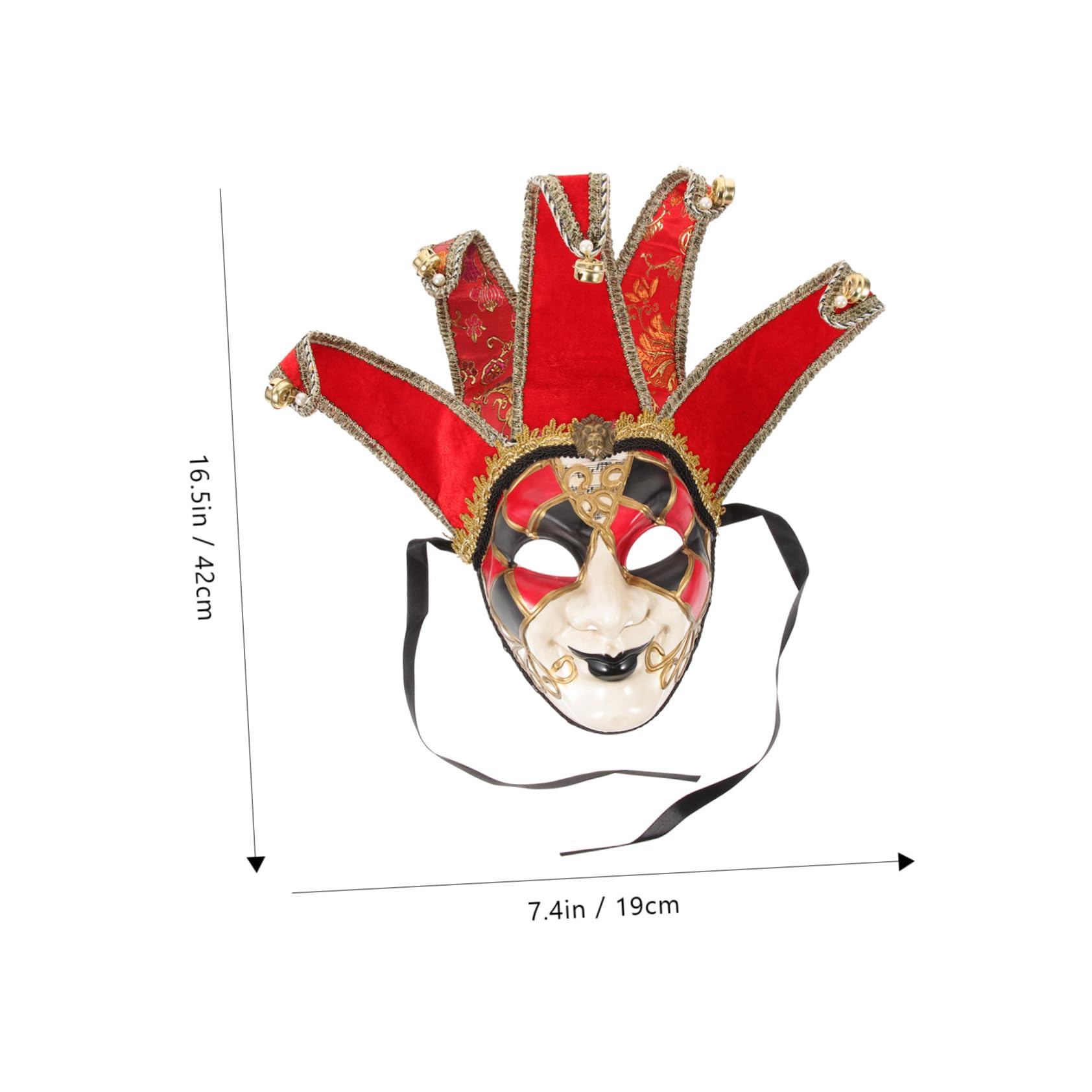 LIFKOME Maschera Veneziana in Plastica per Halloween Party Cosplay e Feste di Carnevale Leggera e Comoda da Indossare per Spettacoli e Ritratti Fotografici