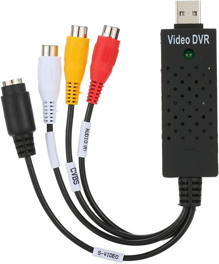 USB 2 0 DVR Video Capture Adapter Card with Editor Software for CCTV Camera Supports Plug Play Brightness Contrast Control Win 2000 XP Vista 7 8 10 PC Laptop Internet Conference Net Meeting