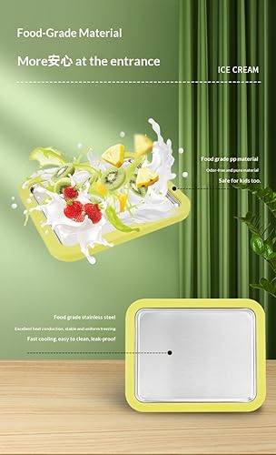 Miniatura 7 de At-Home - Kit para hacer helados enrollados, máquina de helado enrollado, placa de congelación instantánea con 2 raspadores, bandeja de helado