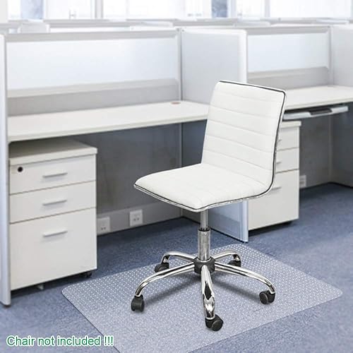 Miniatura 4 de Kuyal Tapete para silla de oficina para suelos alfombrados, resistente, transparente, protege el suelo para alfombras de pelo bajo y medio,