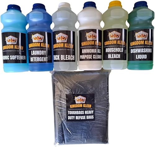 KINGDOM KLEEN 1litre Cleaning Detergent Combo + Refuse Bags