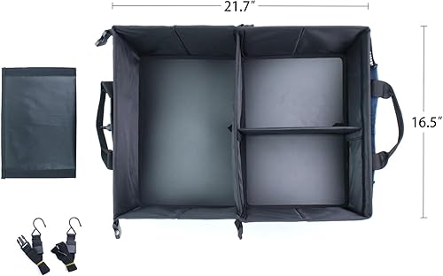Miniatura 3 de Seal Skin Covers Organizador de maletero para SUV, coche y camión, resistente y plegable con 3 tamaños ajustables, organizador de almacenamiento