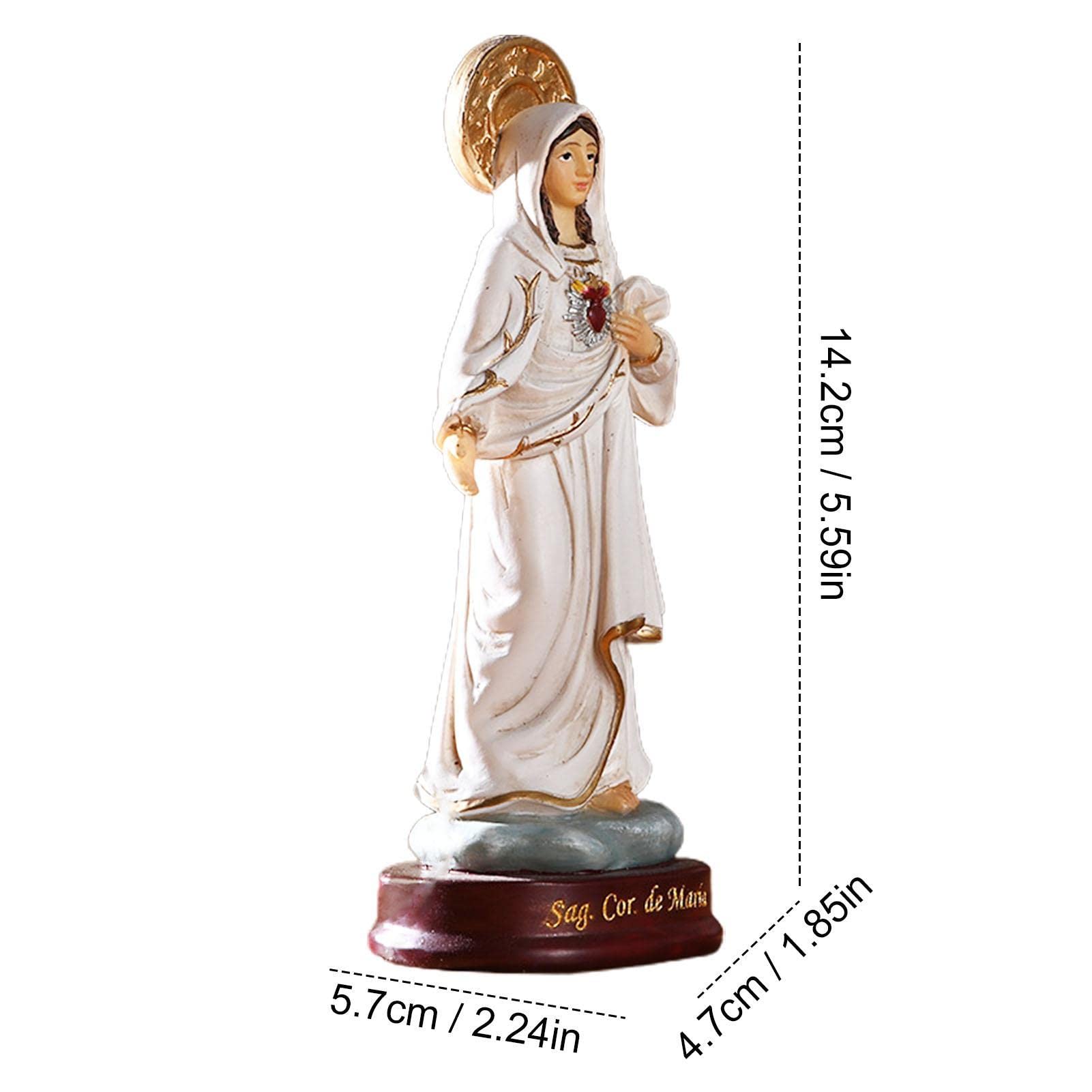 Moeder Maria Standbeeld Klein, Hars Sculptuur Decor, Kleine