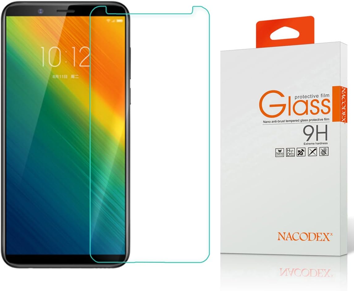 Lenovo K5 Note Screen Protector,NACODEX Tempered Glass Screen Protector for Lenovo K5 Note (2018) Ultra Clear Scratch Resistant Glass Protector