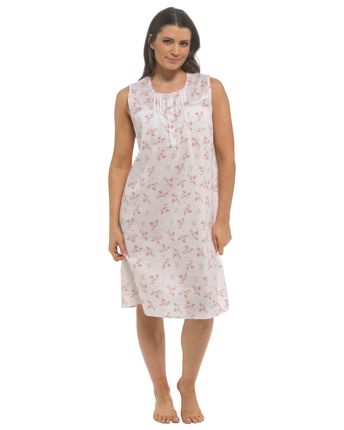 Slumber Hut Women's Pink Floral - Sleeveless 2 Pack Sleeveless Floral Nightie - Pink - 22-24