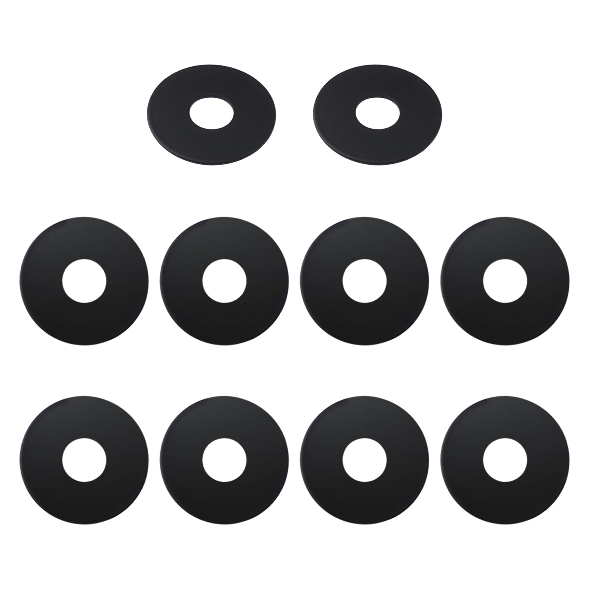 MOROBOR Cabinet Knob Backplate, 10 Pcs Black Round Backplate Washers Cabinet Hardware Knob Base Decorative Thick Backplates for Bi-Fold Closet Door Drawer Pulls Handles/1.18 Inch โ image 1